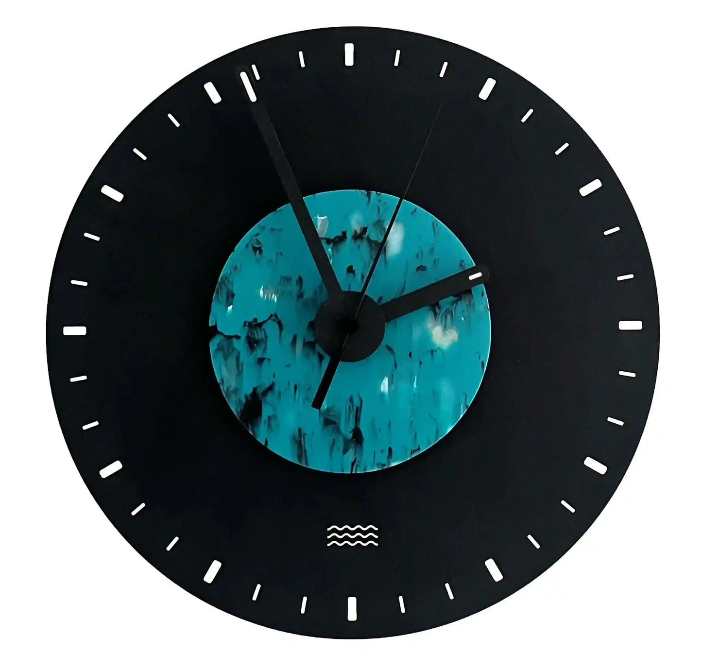 horloge noir et bleu