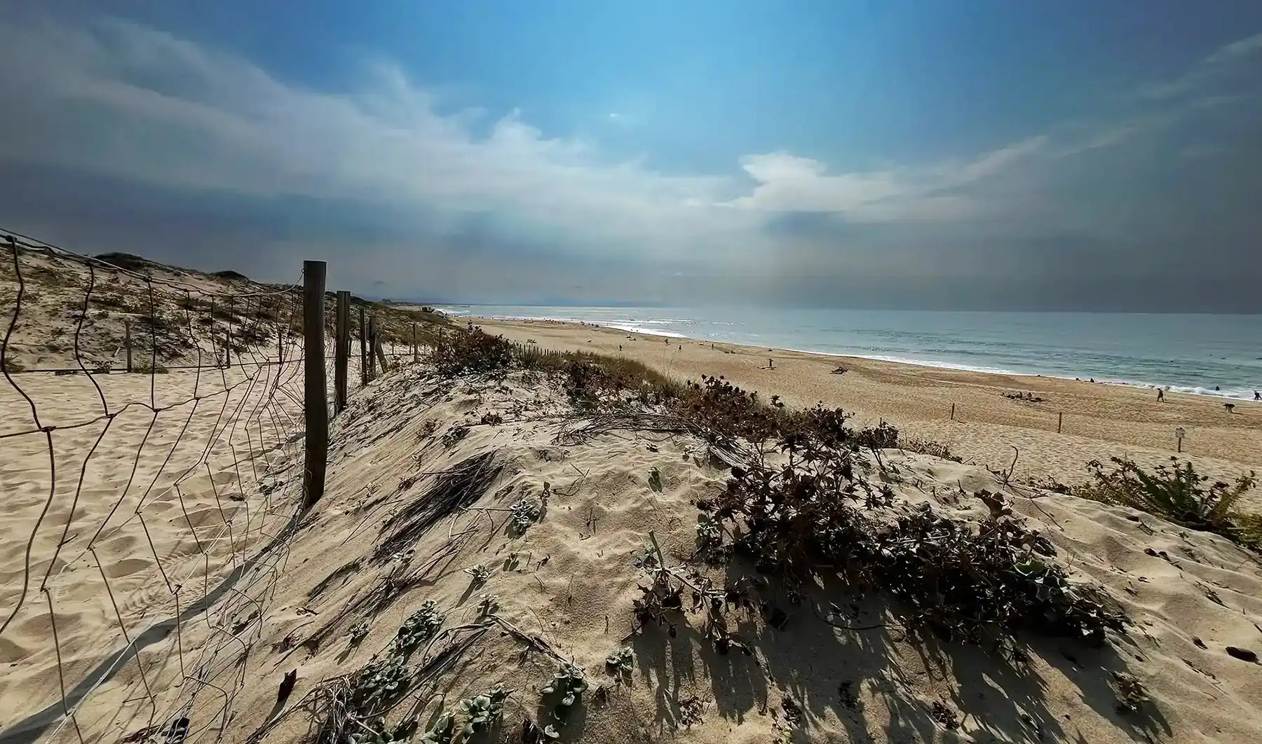 vue de l'océan atlantique avec la dune de sable en avant plan