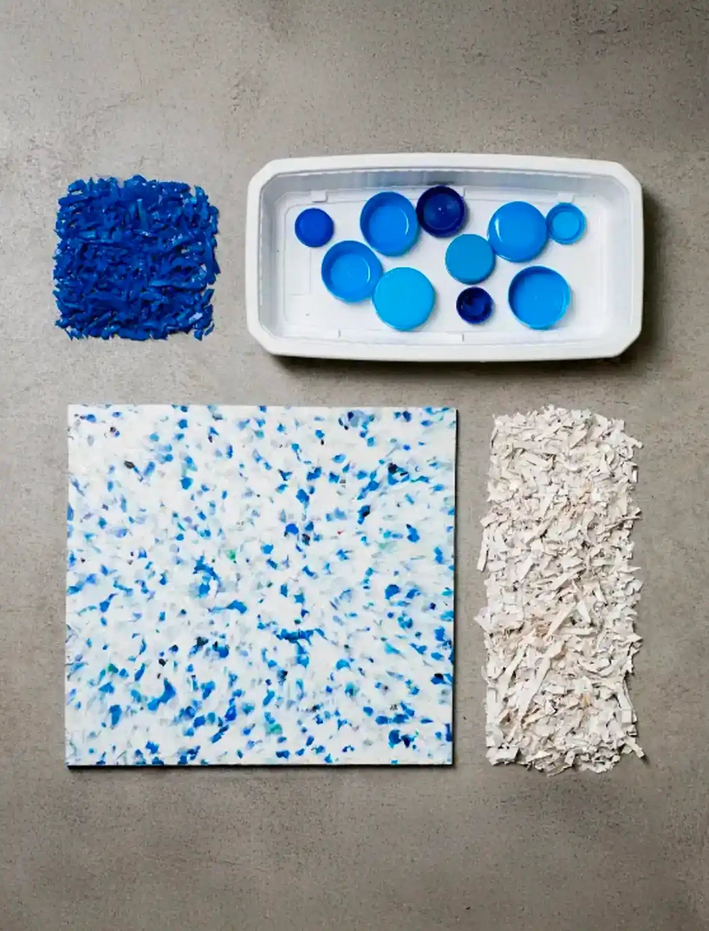 déchets de plastiques broyés et recyclés